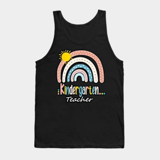 Kindergarten Teacher Boho Rainbow Back To School Tank Top